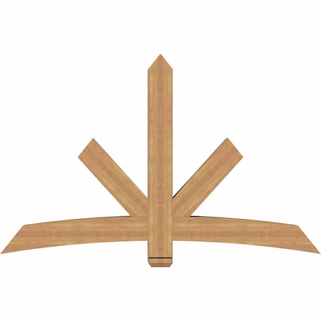 Ekena Millwork Alberta Smooth Timber Gable Bracket, Western Red Cedar, 72"W x 45"H x 5 1/2"D x 5 1/2"F, 15/12 Pitch GBW072X45X0606ALB00SWR